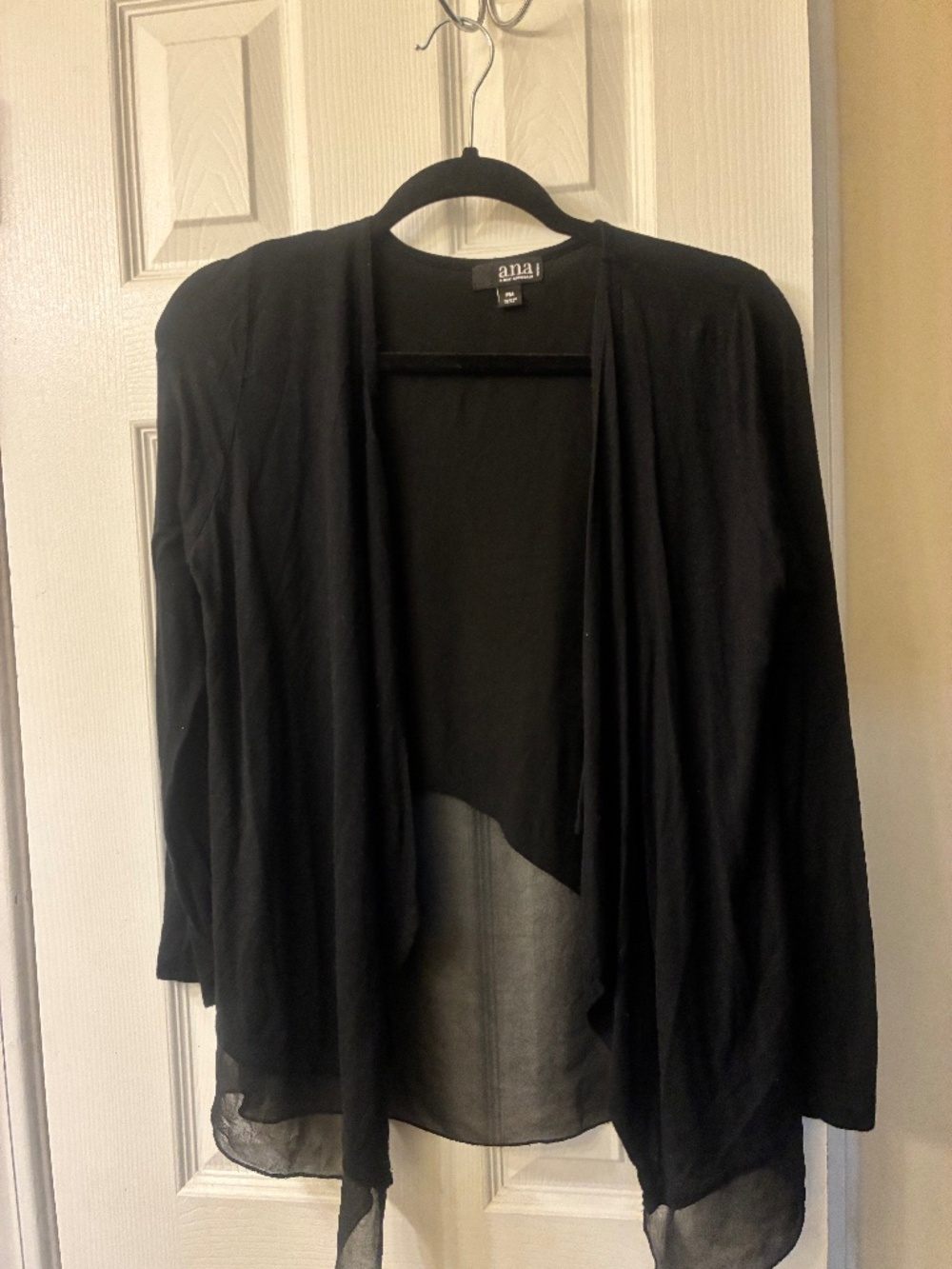 Black long sleeve cardigan